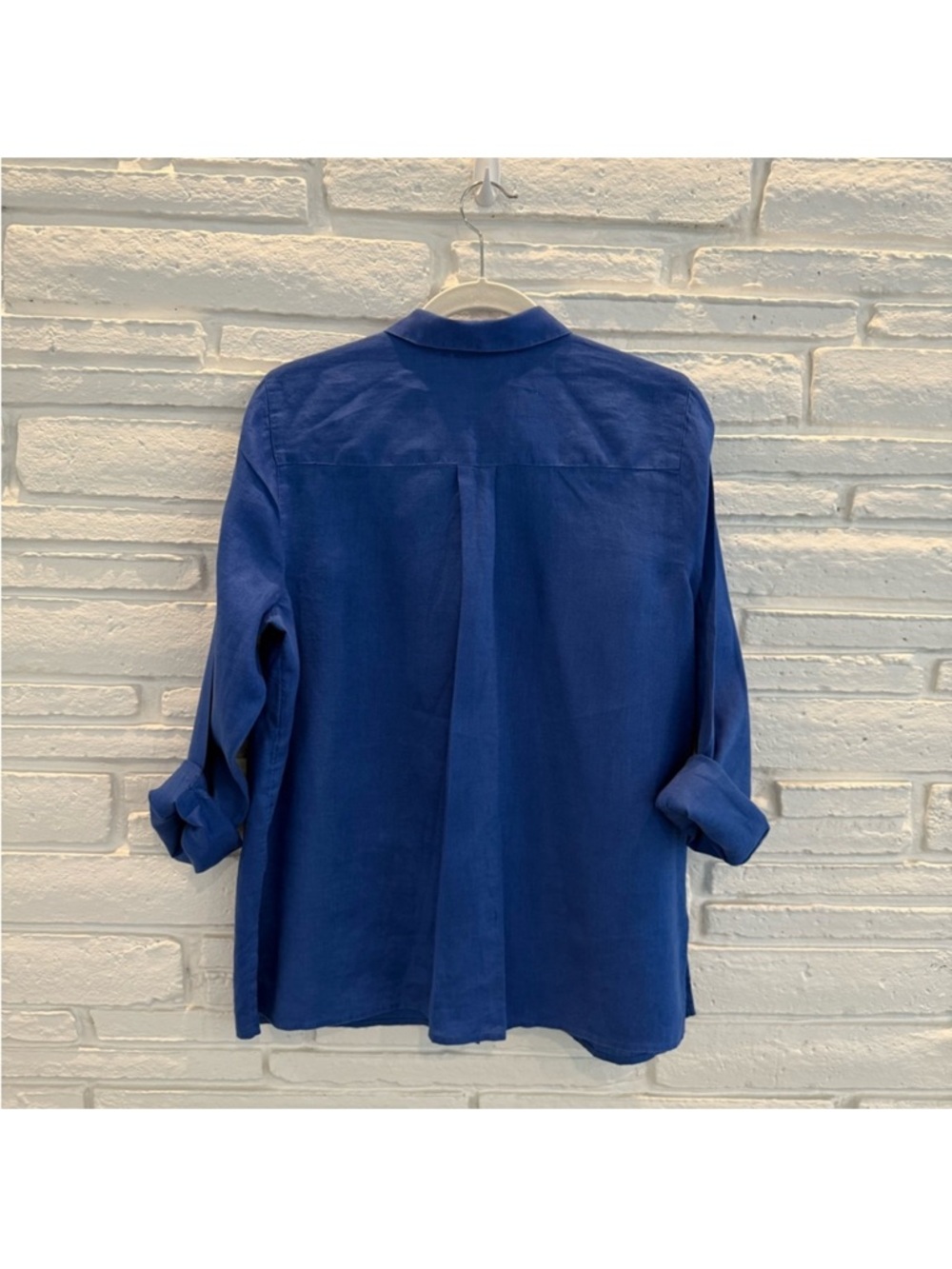 J. Jill Everyday Love Linen Button Down Blouse - Medium - Picture 6 of 7